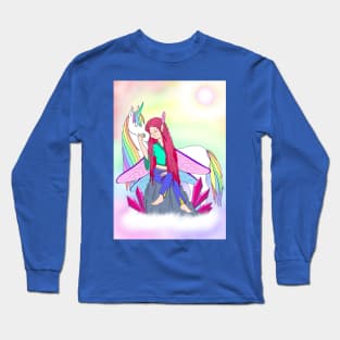 Fairy and unicorn friend Long Sleeve T-Shirt